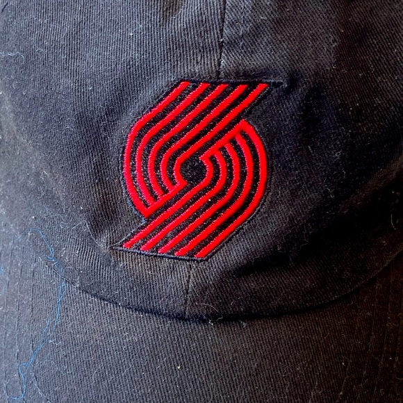 Portland Trailblazers Cotton Black OS Adult Hat StrapBack Baseball Hat NBA - Picture 2 of 6